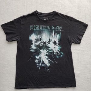 Disturbed Evolution Tour 2019 Shirt Mens M Black Graphic Band Tee Heavy Metal